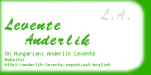 levente anderlik business card